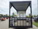 8.5x24 White Hybrid Trailer w/ Roof Covered Rear Deck 9' Interior (2) 7,000lb Axles Rear Gate Up