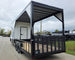 8.5x24 White Hybrid Trailer w/ Roof Covered Rear Deck 9' Interior (2) 7,000lb Axles Rear Left Side Gate Up