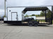 8.5x24 White Hybrid Trailer w/ Roof Covered Rear Deck 9' Interior (2) 7,000lb Axles Left Side 