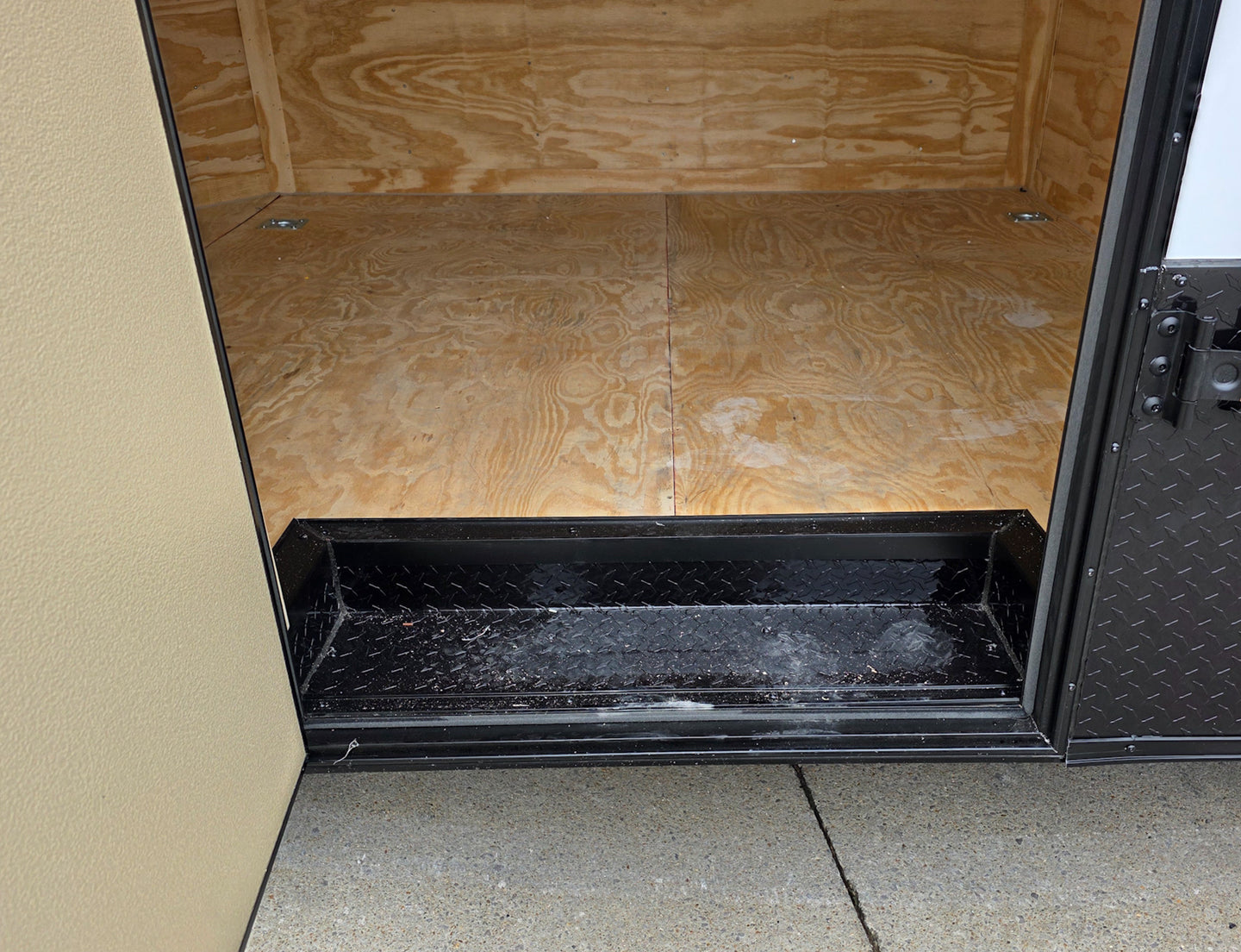 8.5x24 White Hybrid Trailer w/ Roof Covered Rear Deck 9' Interior (2) 7,000lb Axles Step Up