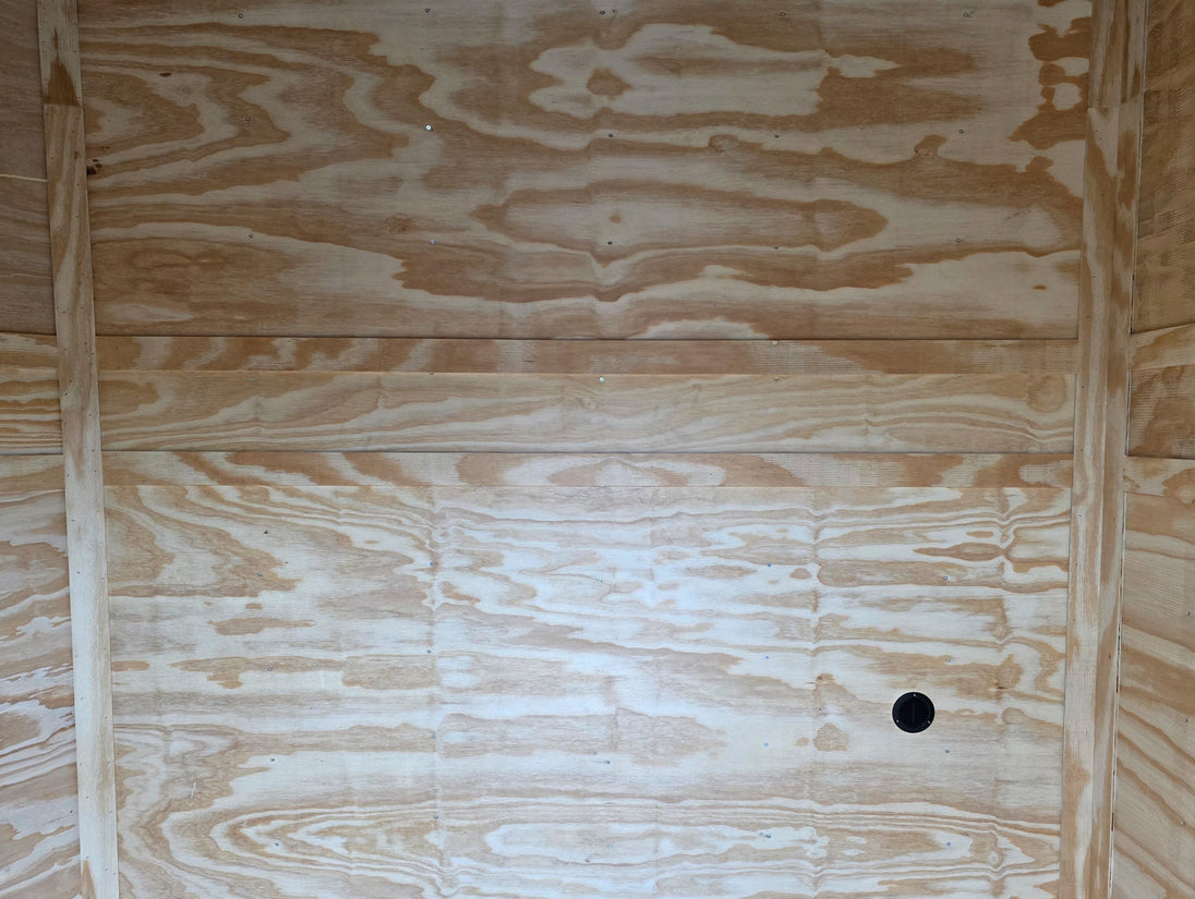 8.5x24 White Hybrid Trailer w/ Roof Covered Rear Deck 9' Interior (2) 7,000lb Axles Side Wall