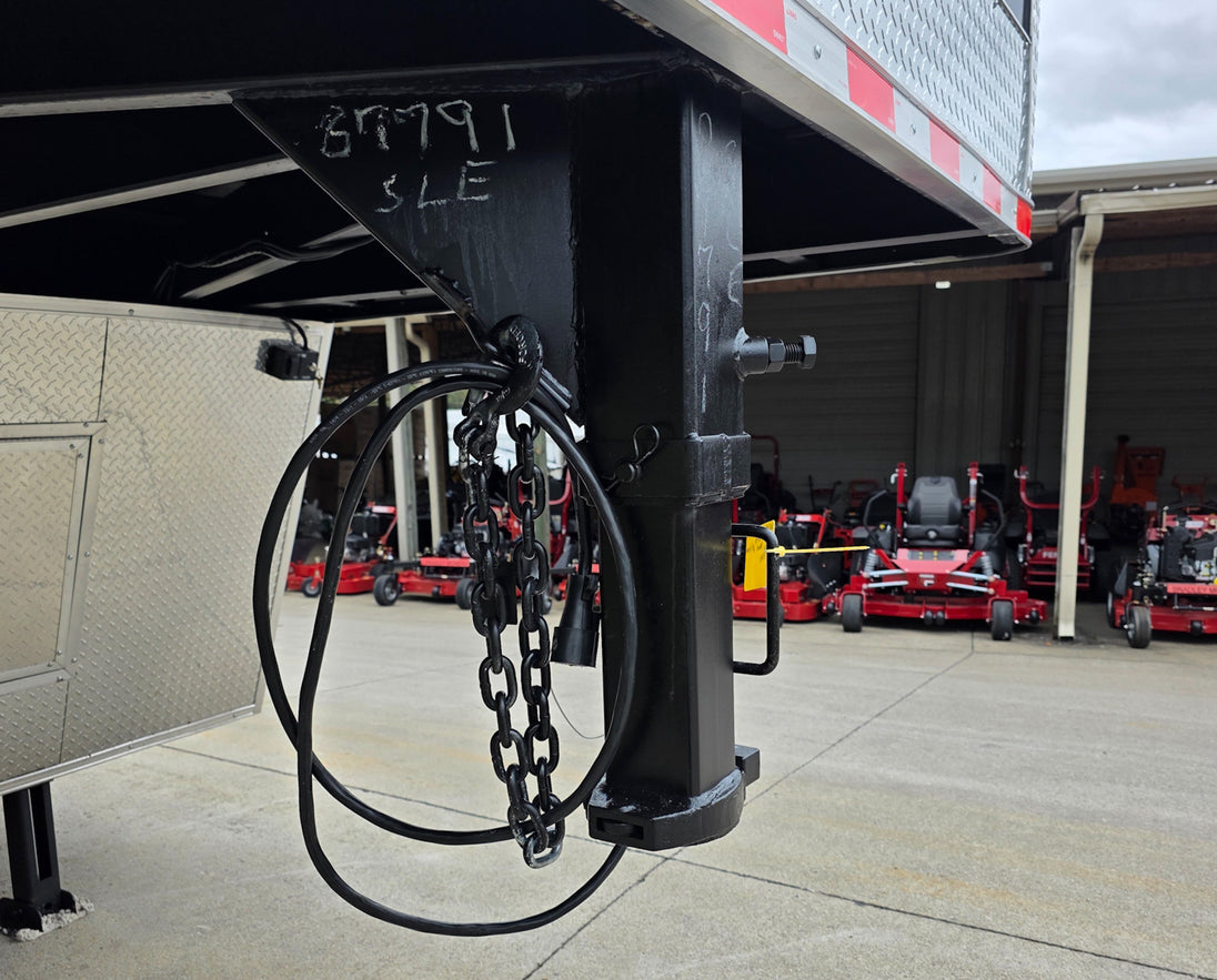 8.5X26 Gooseneck Enclosed Trailer with 9' Interior (3) 7,000lb Axles GN Hitch, Safety Chain and Cables