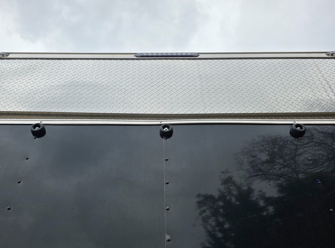 8.5X26 Gooseneck Enclosed Trailer with 9' Interior (3) 7,000lb Axles Brake Light Above Ramp