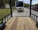8.5x24 White Hybrid Trailer w/ Roof Covered Rear Deck 9' Interior (2) 7,000lb Axles Rear of Deck