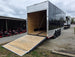 8.5X26 Gooseneck Enclosed Trailer with 9' Interior (3) 7,000lb Axles Rear Right Side Ramp Down