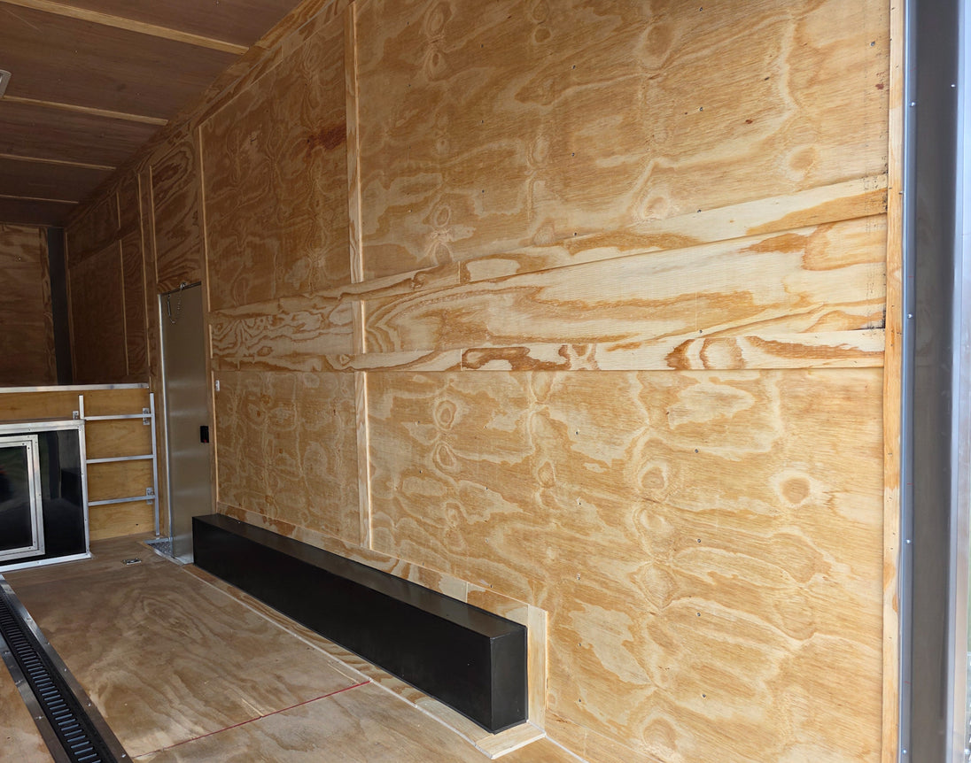 8.5X26 Gooseneck Enclosed Trailer with 9' Interior (3) 7,000lb Axles Right Wall with Door 