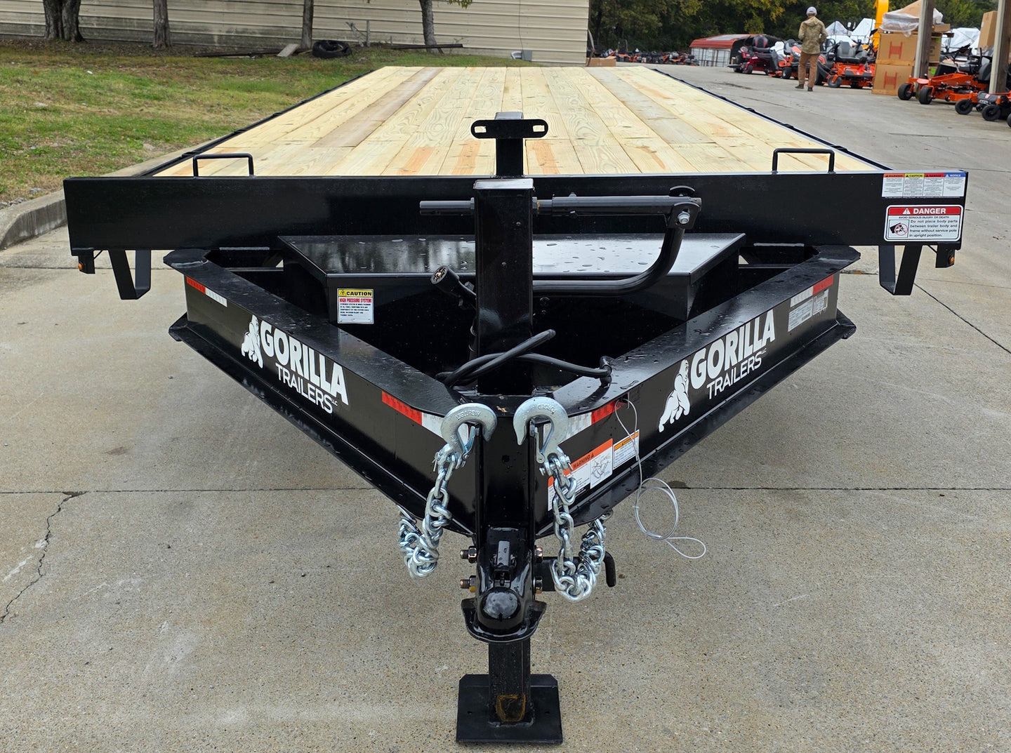 8.5x24 Deckover Tilt Trailer (2) 7,000K Axles Front 