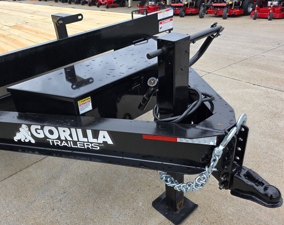 8.5x24 Deckover Tilt Trailer (2) 7,000K Axles Front Jack