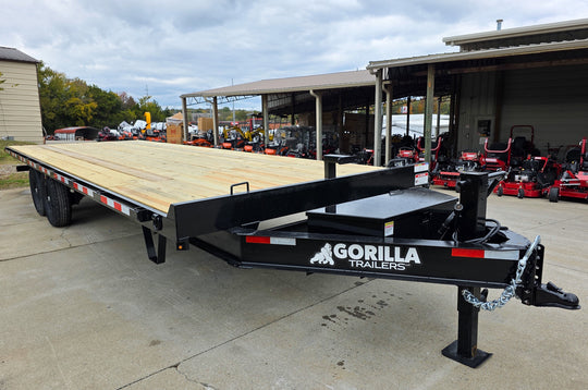 8.5x24 Deckover Tilt Trailer (2) 7,000K Axles Front Right 