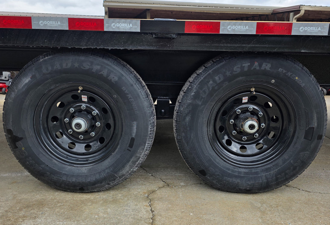 8.5x24 Deckover Tilt Trailer (2) 7,000K Axles Tires
