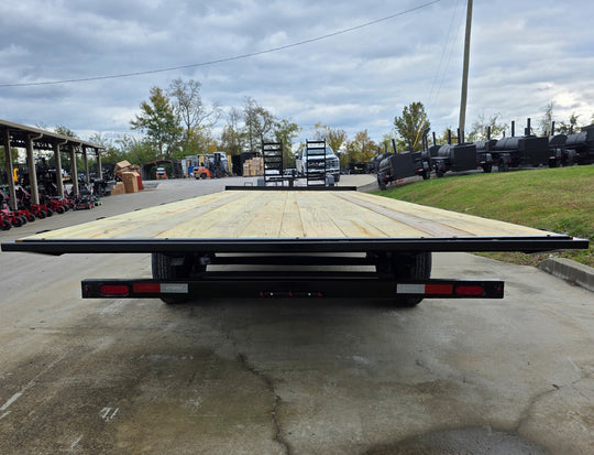 8.5x24 Deckover Tilt Trailer (2) 7,000K Axles Rear Tilt Down