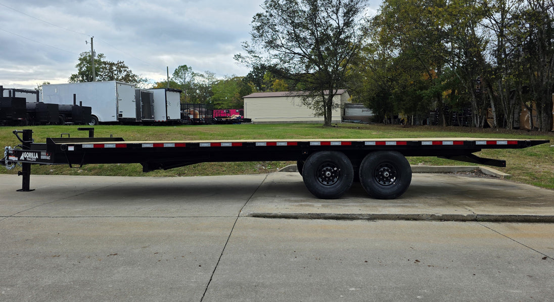 8.5x24 Deckover Tilt Trailer (2) 7,000K Axles Left Side 