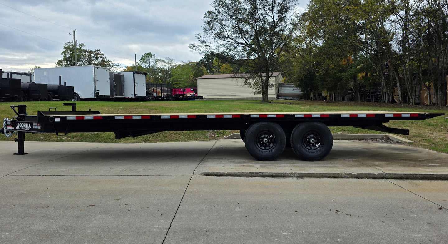 8.5x24 Deckover Tilt Trailer (2) 7,000K Axles Left Side 