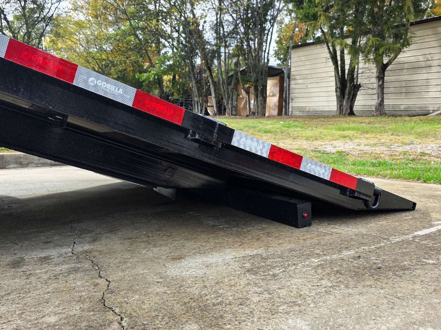8.5x24 Deckover Tilt Trailer (2) 7,000K Axles Rear Ground Tilt Lifted 