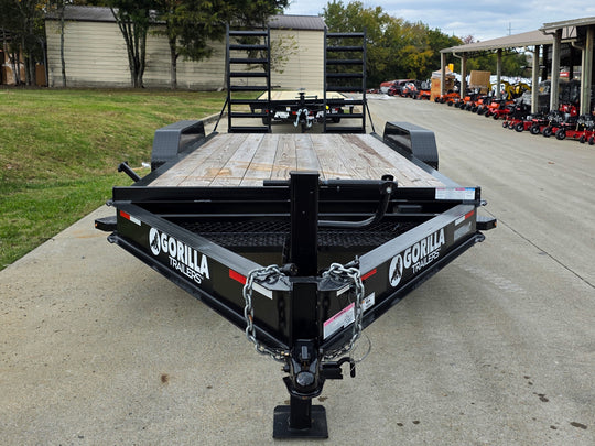 7x16 I - Beam Equipment Skid Steer Trailer (2) 5200lb Axles with Stand - Up Ramps 10K GVWR - SLE Equipment - 3