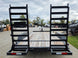 7x16 I - Beam Equipment Skid Steer Trailer (2) 5200lb Axles with Stand - Up Ramps 10K GVWR - SLE Equipment - 5