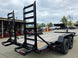 7x16 I - Beam Equipment Skid Steer Trailer (2) 5200lb Axles with Stand - Up Ramps 10K GVWR - SLE Equipment - 6