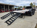 7x16 I - Beam Equipment Skid Steer Trailer (2) 5200lb Axles with Stand - Up Ramps 10K GVWR - SLE Equipment - 10