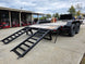 7x16 I - Beam Equipment Skid Steer Trailer (2) 5200lb Axles with Stand - Up Ramps 10K GVWR - SLE Equipment - 10