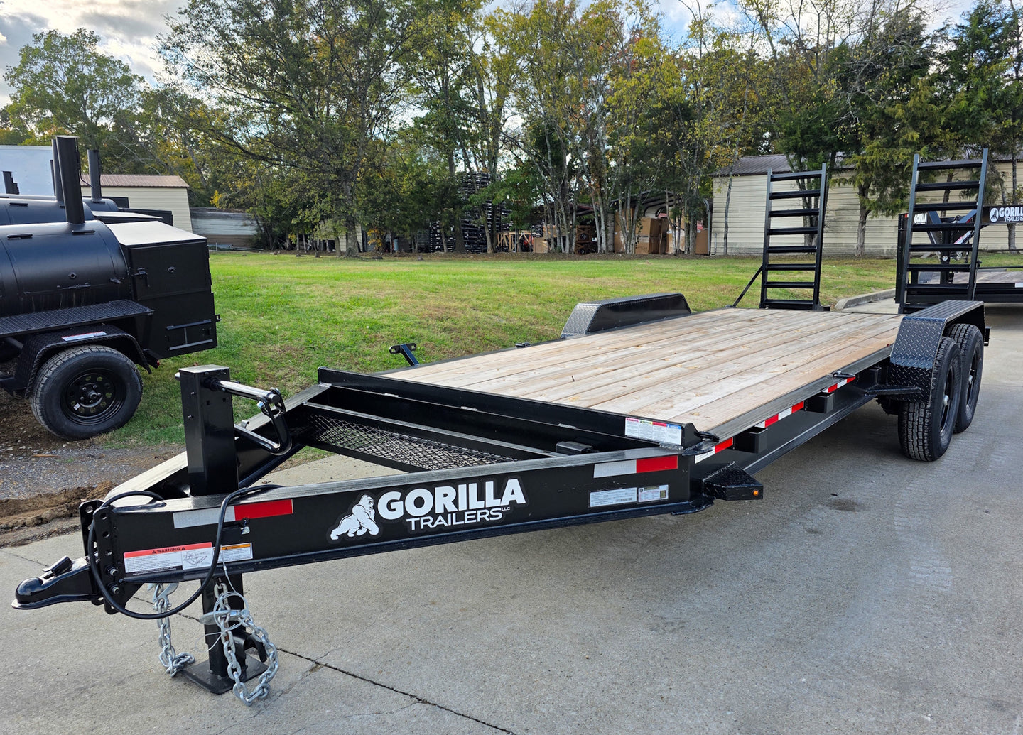 7x18 I - Beam Equipment Trailer (2) 7K Axles Stand - Up Ramps 14K GVWR - SLE Equipment - 1