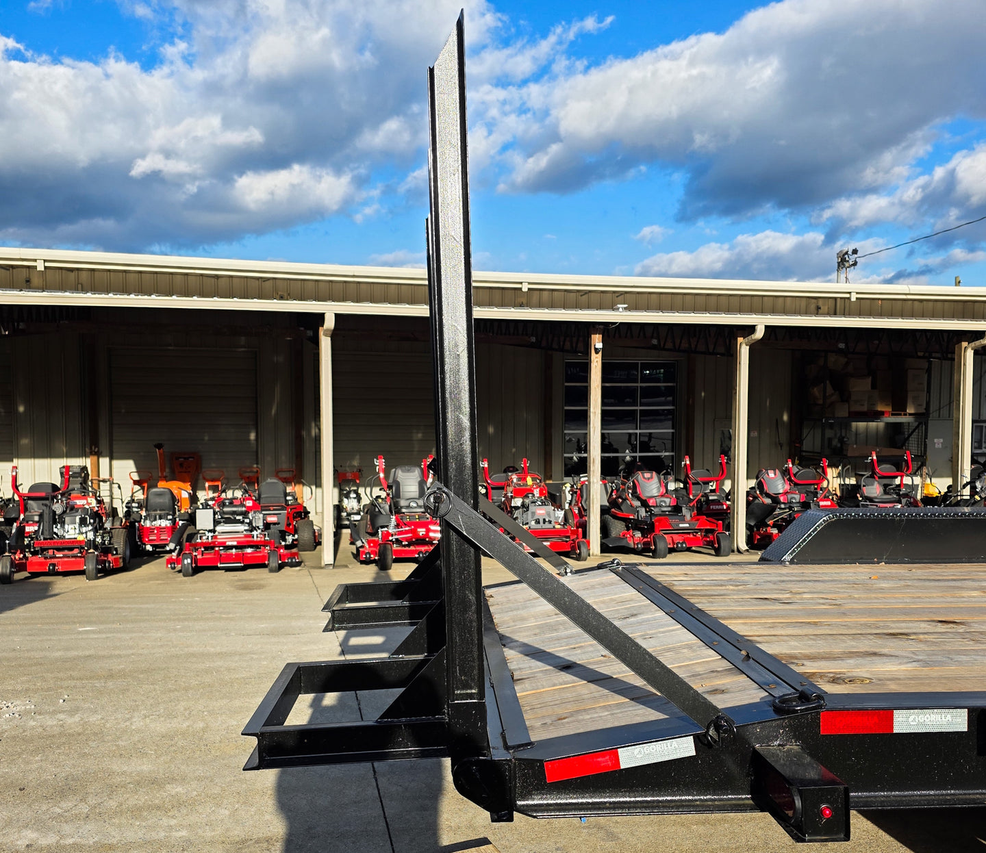 7x18 I - Beam Equipment Trailer (2) 7K Axles Stand - Up Ramps 14K GVWR - SLE Equipment - 14