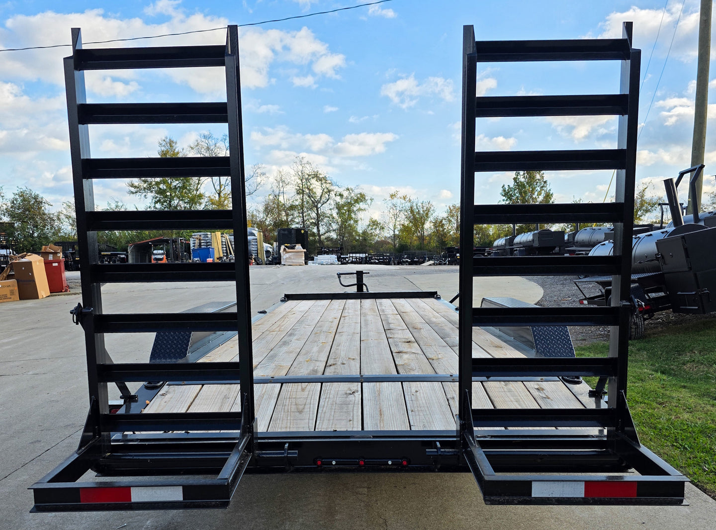 7x18 I - Beam Equipment Trailer (2) 7K Axles Stand - Up Ramps 14K GVWR - SLE Equipment - 8