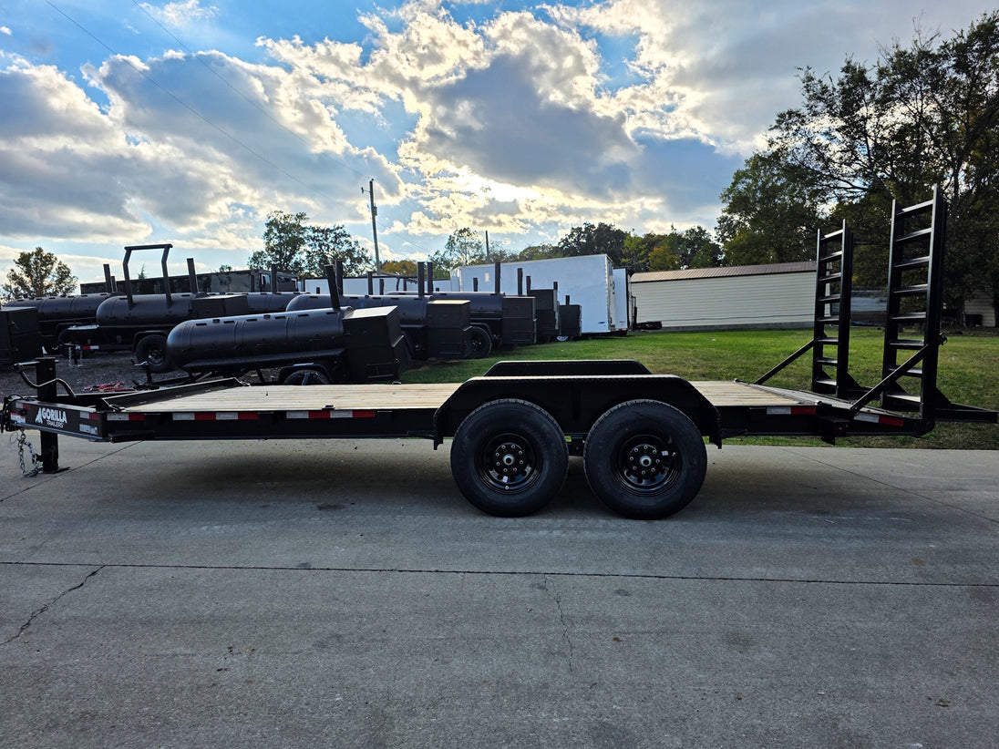 7x18 I - Beam Equipment Trailer (2) 7K Axles Stand - Up Ramps 14K GVWR - SLE Equipment - 5