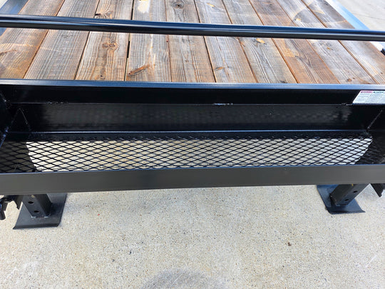 7x18 Gooseneck Equipment Trailer (2) 7K Axles King Kong Ramps 14k GVWR Chain Basket