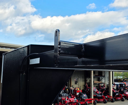 7x18 Gooseneck Equipment Trailer (2) 7K Axles King Kong Ramps 14k GVWR Front Tire Mount