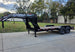 7x18 Gooseneck Equipment Trailer (2) 7K Axles King Kong Ramps 14k GVWR Front Left Side 