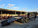 7x18 Gooseneck Equipment Trailer (2) 7K Axles King Kong Ramps 14k GVWR Rear Right Side Ramps Down