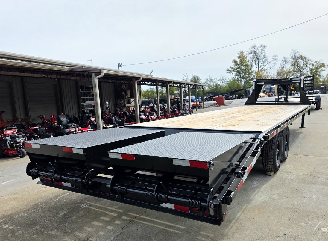 8.5x30 IBeam Gooseneck Deckover Trailer (2) 7K Axles King Kong Ramps 14K GVWR - SLE Equipment - 7