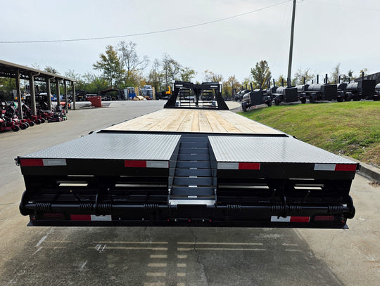 8.5x30 IBeam Gooseneck Deckover Trailer (2) 7K Axles King Kong Ramps 14K GVWR - SLE Equipment - 8