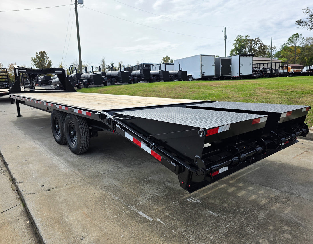 8.5x30 IBeam Gooseneck Deckover Trailer (2) 7K Axles King Kong Ramps 14K GVWR - SLE Equipment - 9