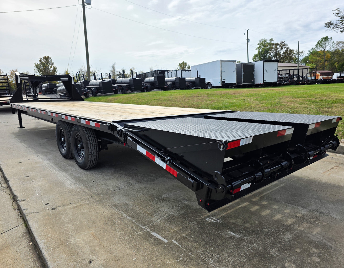 8.5x30 IBeam Gooseneck Deckover Trailer (2) 7K Axles King Kong Ramps 14K GVWR - SLE Equipment - 9