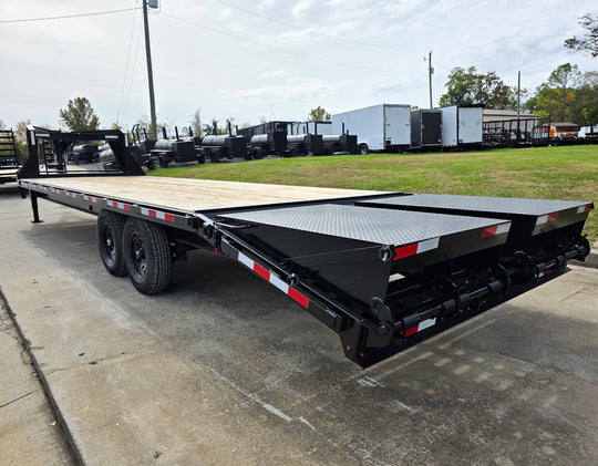 8.5x30 IBeam Gooseneck Deckover Trailer (2) 7K Axles King Kong Ramps 14K GVWR - SLE Equipment - 9