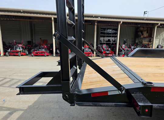 7x16 I - Beam Equipment Trailer with (2) 7K Axles with Stand Up Ramps 14K GVWR - SLE Equipment - 10