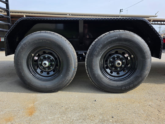 7x16 I - Beam Equipment Trailer with (2) 7K Axles with Stand Up Ramps 14K GVWR - SLE Equipment - 20