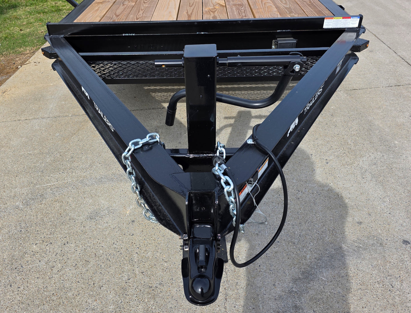 7x16 I - Beam Equipment Trailer with (2) 7K Axles with Stand Up Ramps 14K GVWR - SLE Equipment - 14