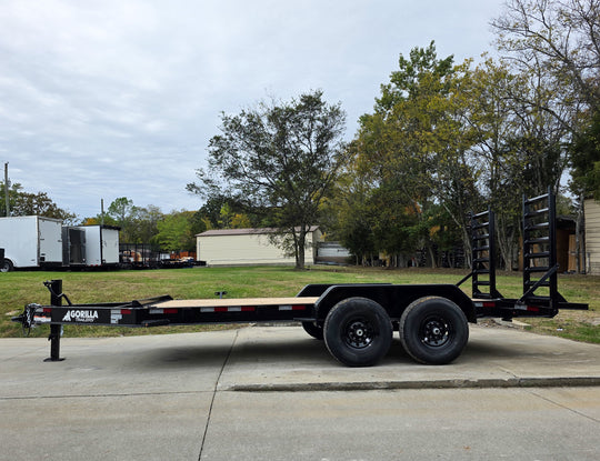 7x16 I - Beam Equipment Trailer with (2) 7K Axles with Stand Up Ramps 14K GVWR - SLE Equipment - 3