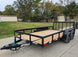7x14 Dovetail Utility Trailer Powder Coated With Gate (2) 3500lb Axles 7K GVWR - SLE Equipment - 3