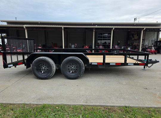 7x14 Dovetail Utility Trailer Powder Coated With Gate (2) 3500lb Axles 7K GVWR - SLE Equipment - 6