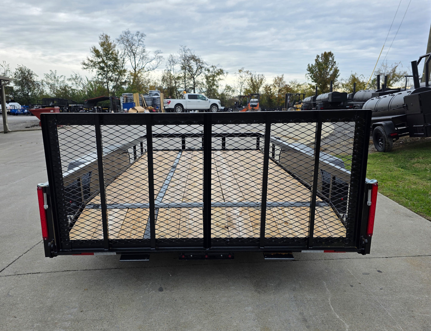 7x14 Dovetail Utility Trailer Powder Coated With Gate (2) 3500lb Axles 7K GVWR - SLE Equipment - 8