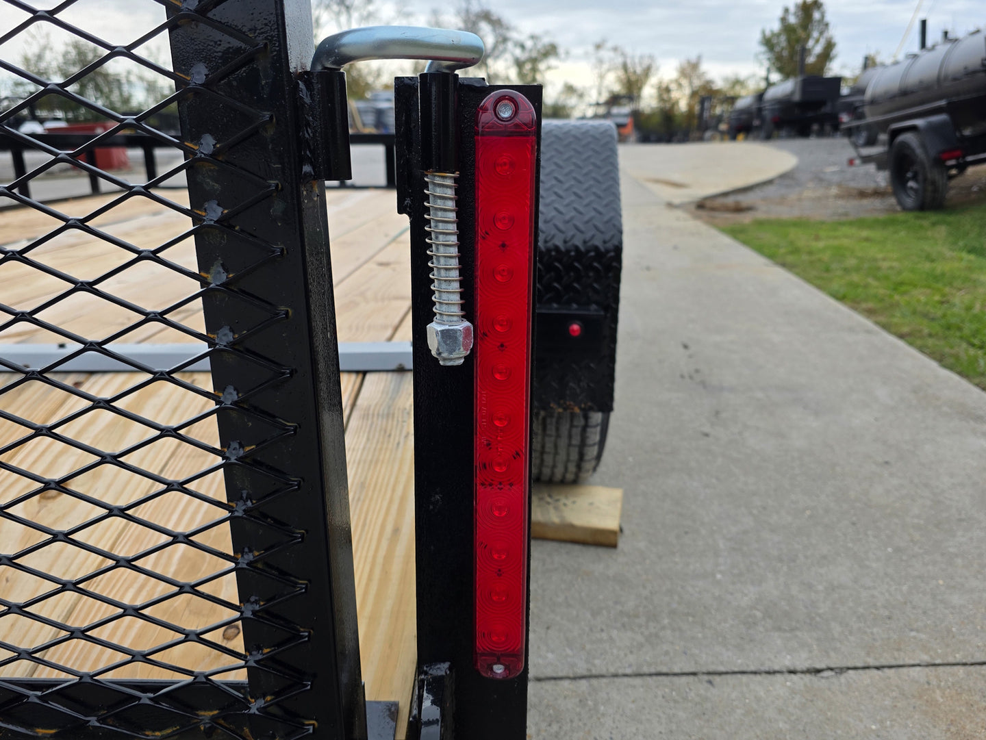 7x14 Dovetail Utility Trailer Powder Coated With Gate (2) 3500lb Axles 7K GVWR - SLE Equipment - 19