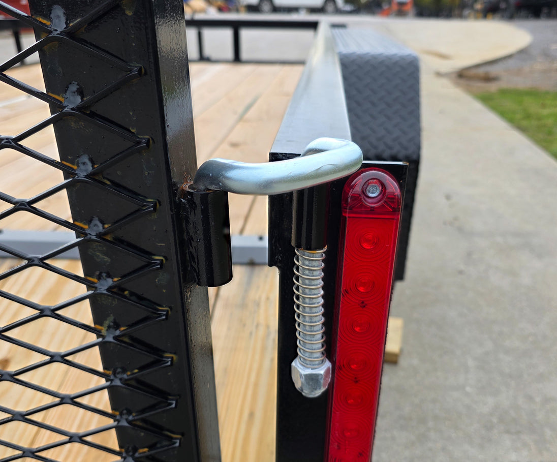 7x14 Dovetail Utility Trailer Powder Coated With Gate (2) 3500lb Axles 7K GVWR - SLE Equipment - 18