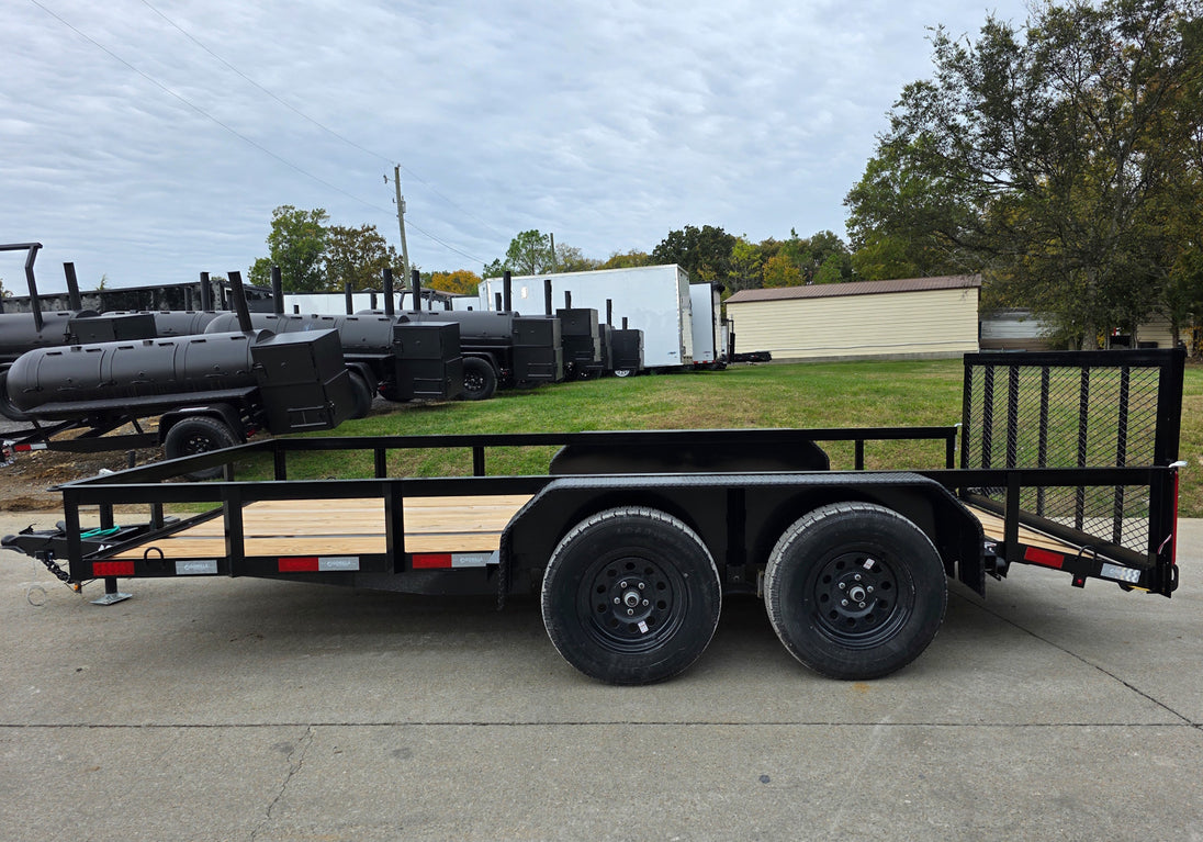 7x14 Dovetail Utility Trailer Powder Coated With Gate (2) 3500lb Axles 7K GVWR - SLE Equipment - 5