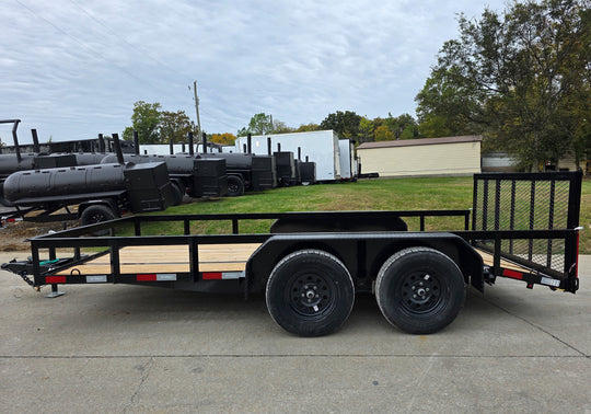 7x14 Dovetail Utility Trailer Powder Coated With Gate (2) 3500lb Axles 7K GVWR - SLE Equipment - 5