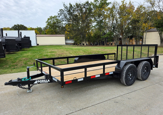 7x14 Dovetail Utility Trailer Powder Coated With Gate (2) 3500lb Axles 7K GVWR - SLE Equipment - 4