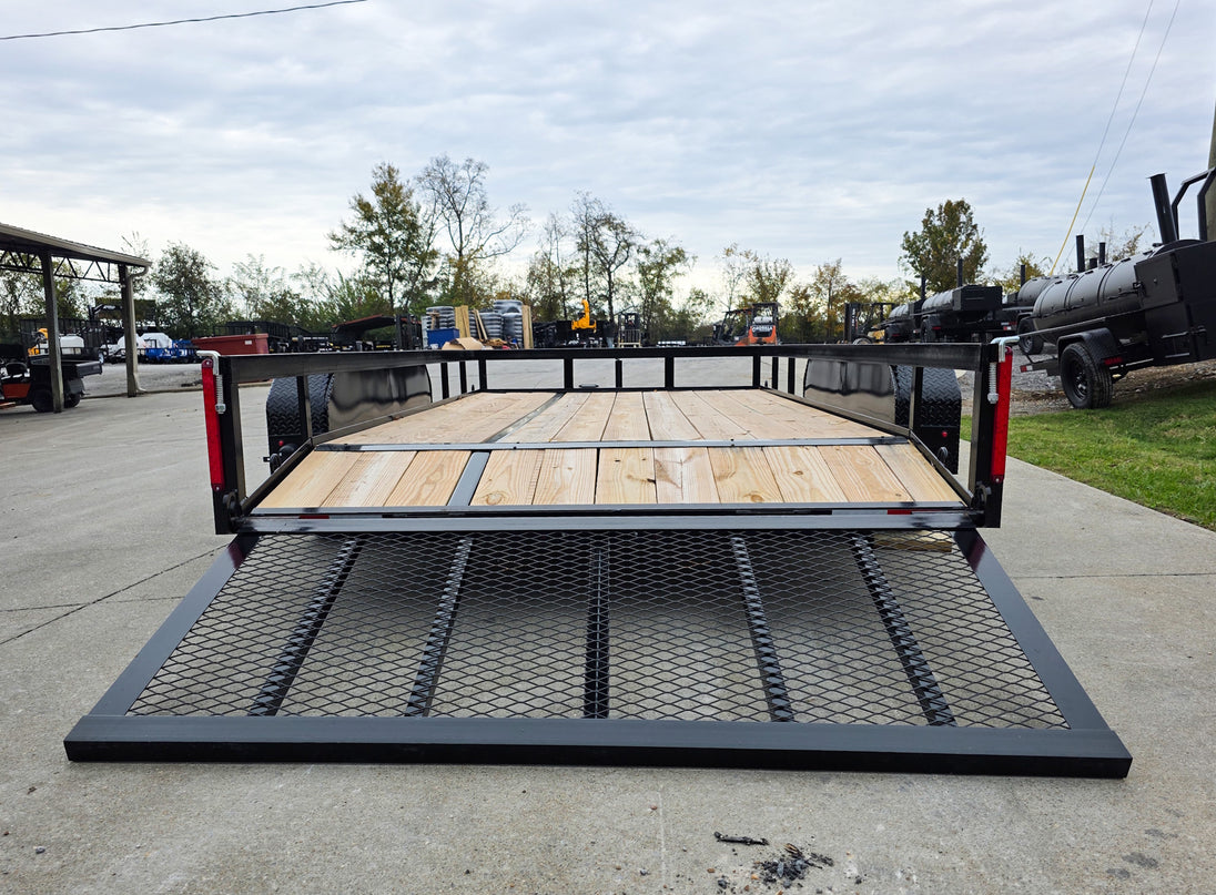 7x14 Dovetail Utility Trailer Powder Coated With Gate (2) 3500lb Axles 7K GVWR - SLE Equipment - 11