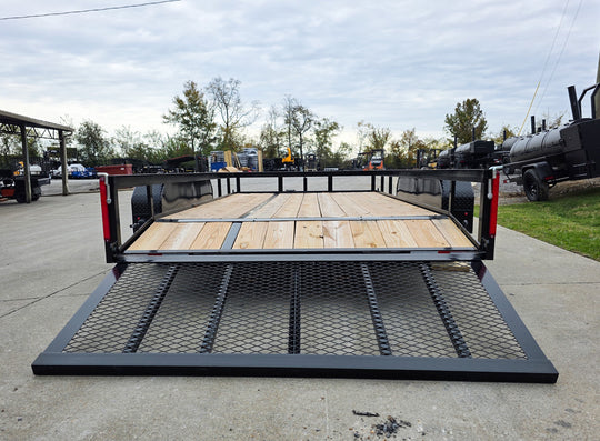 7x14 Dovetail Utility Trailer Powder Coated With Gate (2) 3500lb Axles 7K GVWR - SLE Equipment - 11